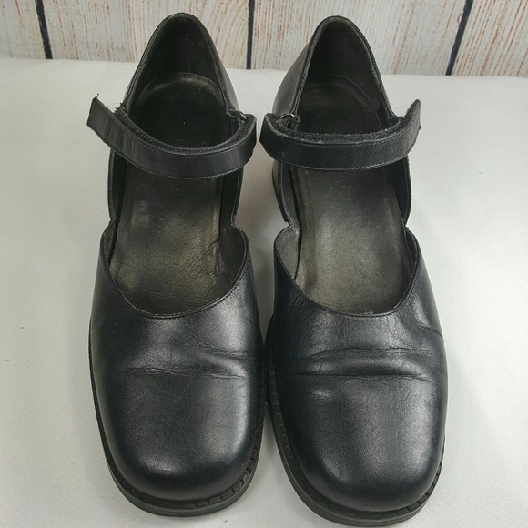 Walking Co Black Leather Mary Janes Made in Italy - Picture 3 of 8